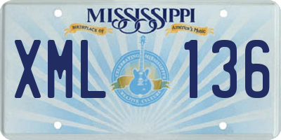 MS license plate XML136