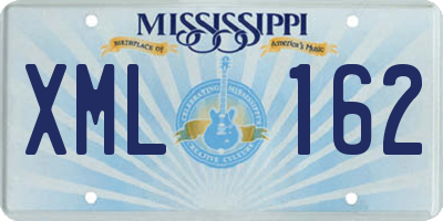 MS license plate XML162