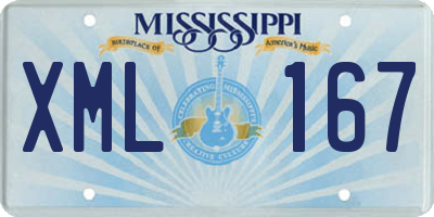 MS license plate XML167