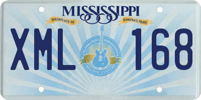 MS license plate XML168