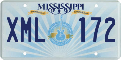 MS license plate XML172