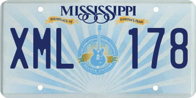 MS license plate XML178