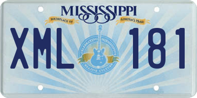 MS license plate XML181