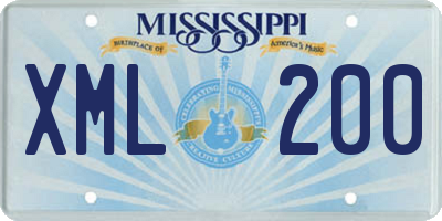 MS license plate XML200