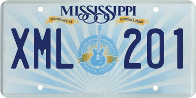 MS license plate XML201