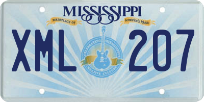 MS license plate XML207