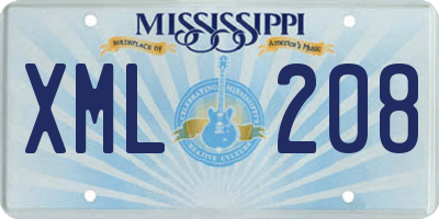 MS license plate XML208