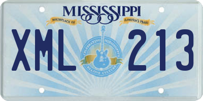 MS license plate XML213