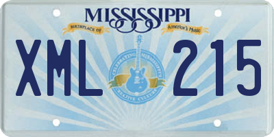 MS license plate XML215