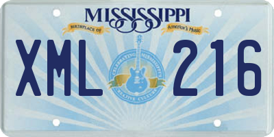 MS license plate XML216