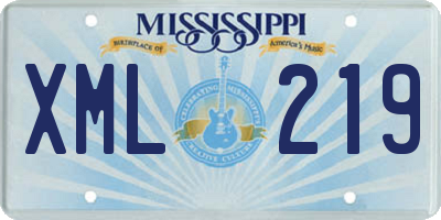 MS license plate XML219