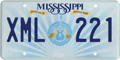 MS license plate XML221