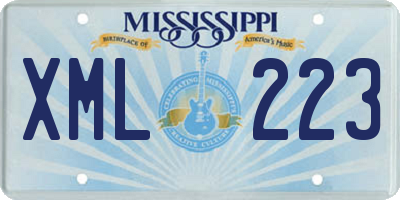 MS license plate XML223