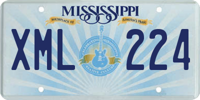 MS license plate XML224