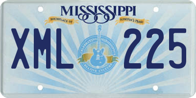 MS license plate XML225