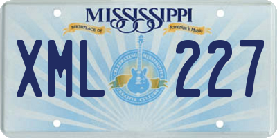 MS license plate XML227