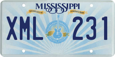 MS license plate XML231