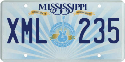 MS license plate XML235