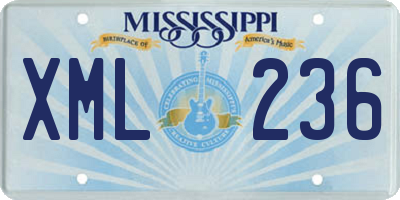 MS license plate XML236