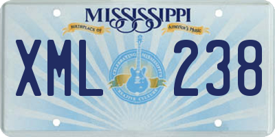 MS license plate XML238