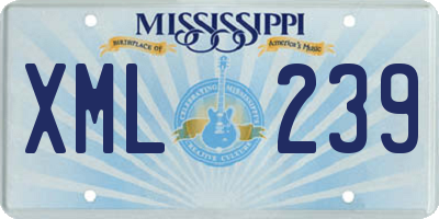 MS license plate XML239