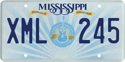 MS license plate XML245