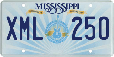 MS license plate XML250