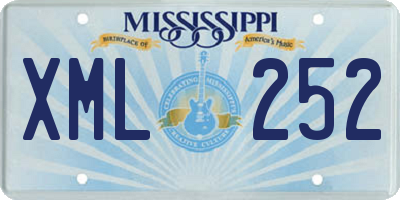 MS license plate XML252