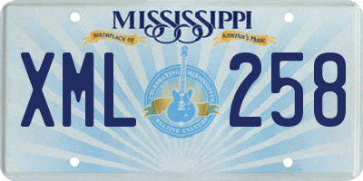 MS license plate XML258