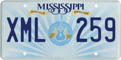 MS license plate XML259