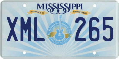 MS license plate XML265
