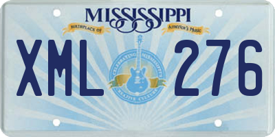 MS license plate XML276
