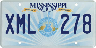 MS license plate XML278