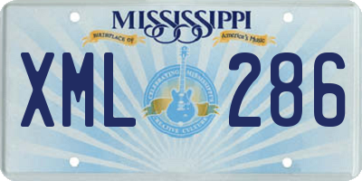MS license plate XML286