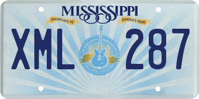 MS license plate XML287