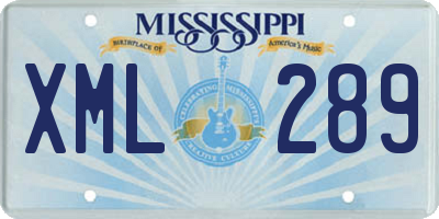 MS license plate XML289