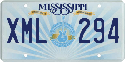 MS license plate XML294