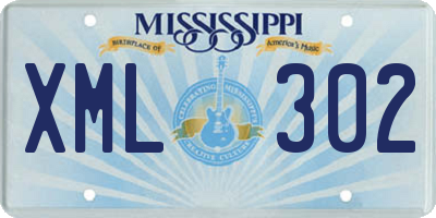 MS license plate XML302