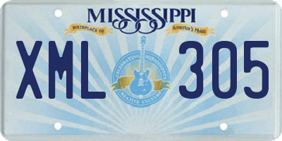 MS license plate XML305