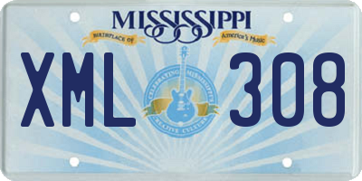 MS license plate XML308