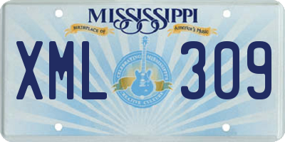 MS license plate XML309