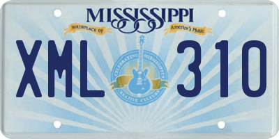 MS license plate XML310