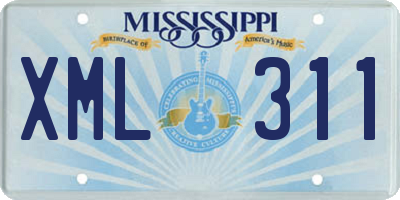 MS license plate XML311