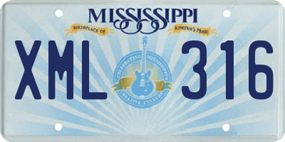 MS license plate XML316