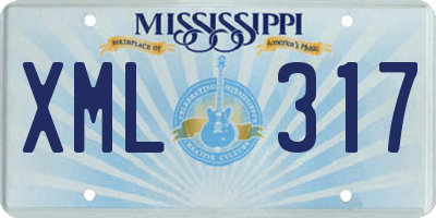 MS license plate XML317