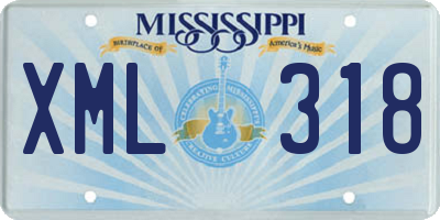 MS license plate XML318