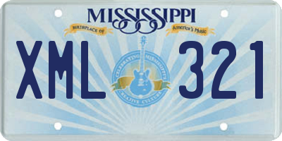 MS license plate XML321