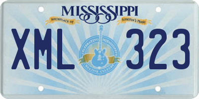 MS license plate XML323