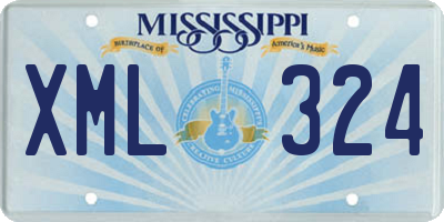 MS license plate XML324