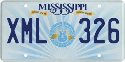 MS license plate XML326